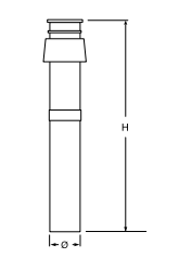 XP Concentrische Dakdoorvoer 80/125 mm  (PP/Staal)