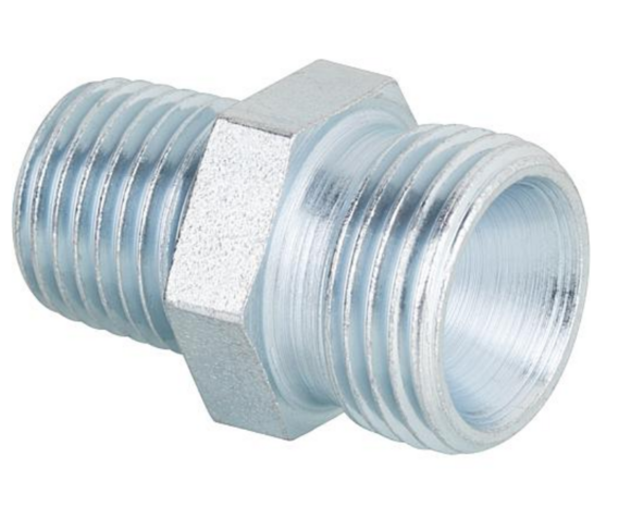 Konische nippel 3/8" - 1/4" voor stookolieflexibels (per stuk)
