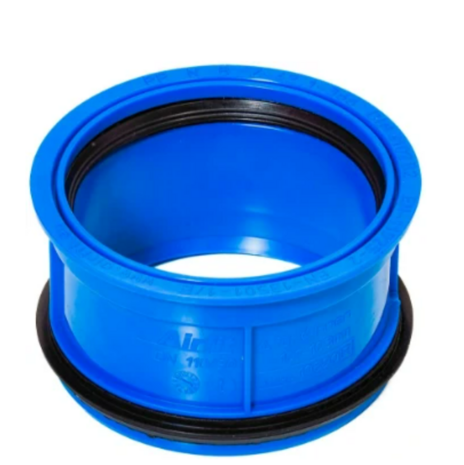 Airfit Verloopstuk Met Rubber MF 108-90 mm (Excentrisch) Voor Dikwandige Buis Blauw