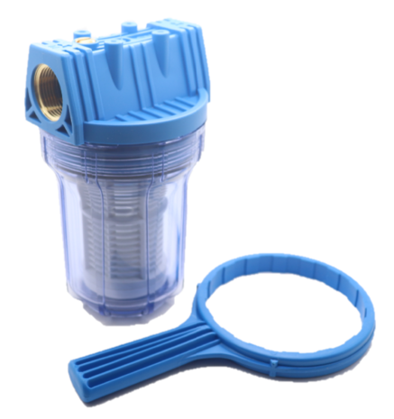 Aqua Voorfilter Mini 1" Voor regenwater Pompen incl sleutel en afwasbaar filterpatroon 