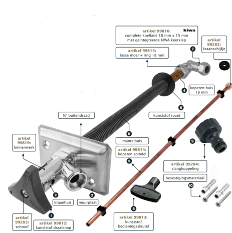 Bonfix Luxe Vorstvrije Buitenkraan 71615