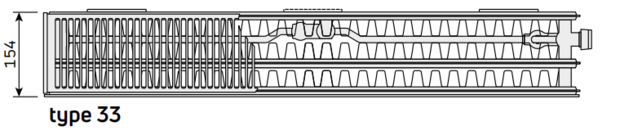 Radson radiator Ramo FLEX 8C  NEW H900 L800 T33 (2537 W)