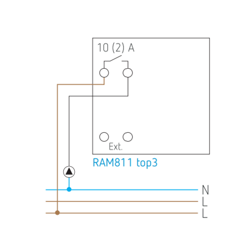 Theben RAM 811 top3 Digitale Ruimtethermostaat op batterijen (2x1,5V)