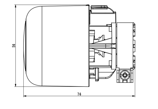 Danfoss Vervang Thermostaatkop AERO  RA/VL  2960- 26 mm klein