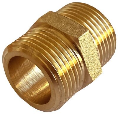 Messing Nippel  3/4" met platte kanten voor Solar flexibel