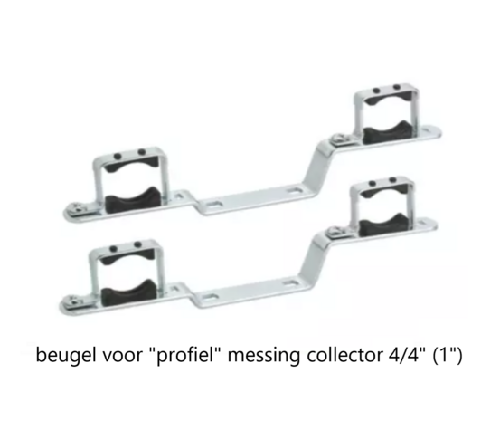 Dubbele Collector Beugels 4/4" (Set van 2 stuks voor messing collector)