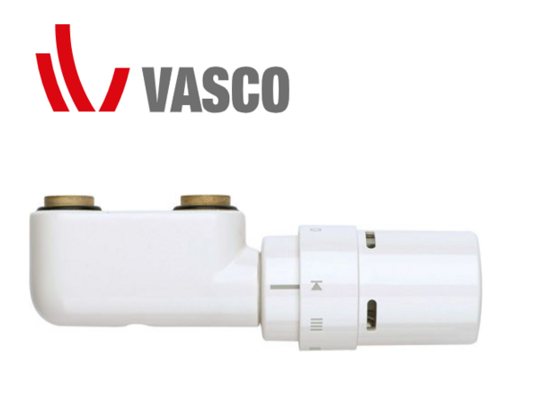 Vasco Design Ventielset Haaks WIT incl muuraansluiting 