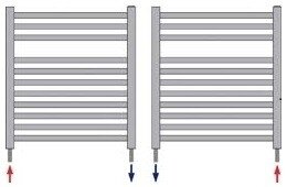 Begetube Dubbel Haaks Omgekeerde radiator Kraan 1/2"M x M24  - LINKS 136040052