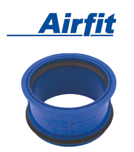 Airfit Verloopstuk Met Rubber MF 108-90 mm (Excentrisch) Voor Dikwandige Buis Blauw