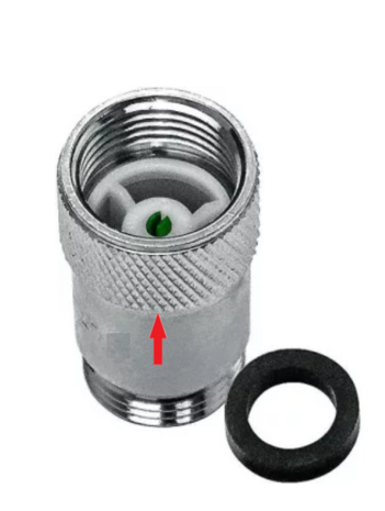 Keerklep Chroom Type EB 3/8 M=>F  