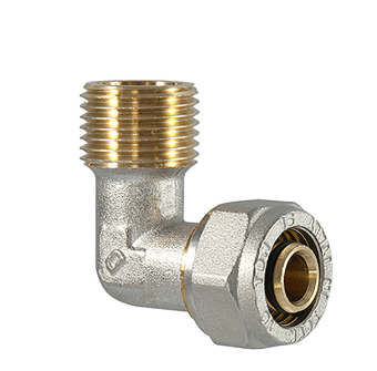 knie Koppeling 3/4"M x 20/2 mm Alupex  schroef / knel koppeling - vaste insert