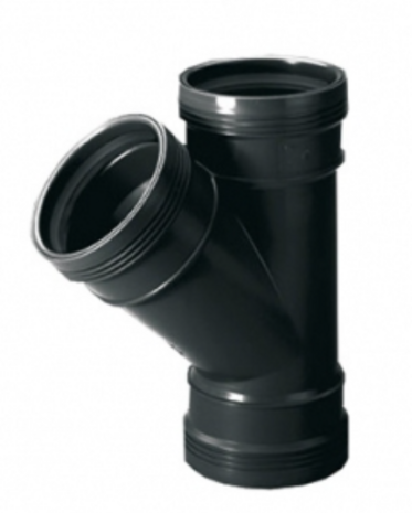 Wafix PP T-Stuk FFF 32 mm / 45° zwart  - 3412203014  