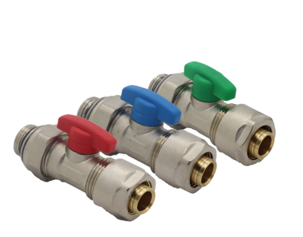 Collector Bolkraan 2-delig 1/2" M - 18/2 VPE met O-ring - Blauw - rood - groen