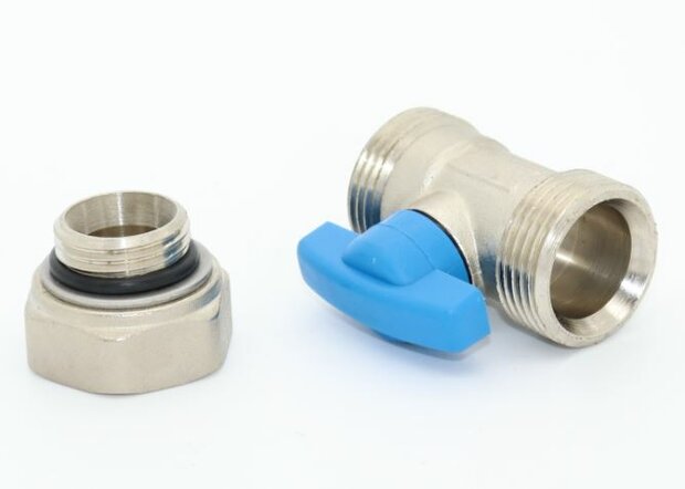 Collector Bolkraan 2-delig 1/2" M - 18/2 VPE met O-ring - Blauw - rood - groen