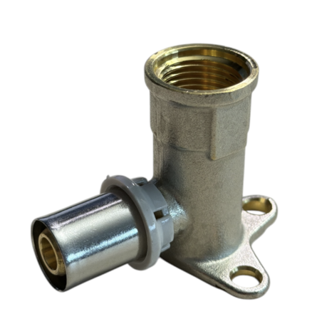 Begetube Pers Muurplaat / Kulas 1/2" V x 20/2 Alupex 613260835