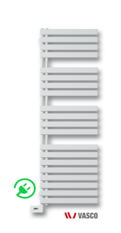 elektrische  handdoekradiator Vasco Aster HF-S EL  H1830  B450  (750  Watt)  RAL 9016 
