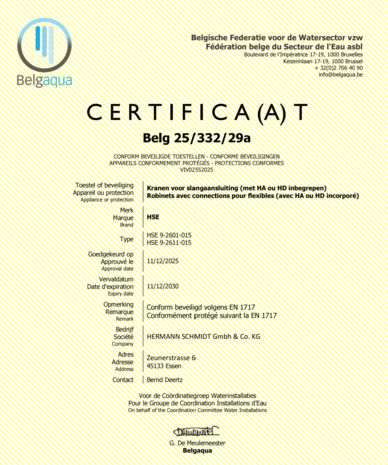 HSE Combinatiehoekstopkraan 1/2" + Rozet (Keuken, Wasplaats) - BELGAQUA