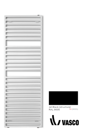 Vasco handdoekradiator ARCHE BAD H870 B500 (502 Watt) - IN KLEUR