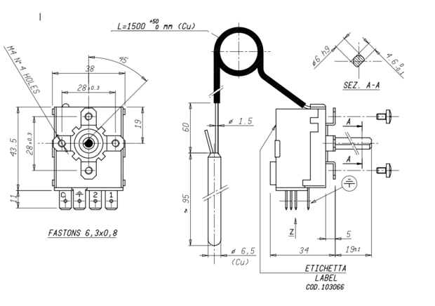Imit inbouwaquastaat 0 - 86&deg;C   TR2  9335