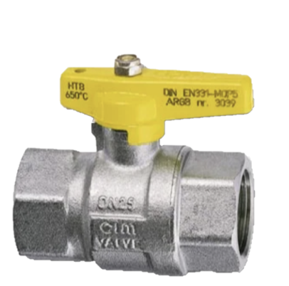 Gaskraan 3/4"FF Met Gele Vlinder KVGB gekeurd