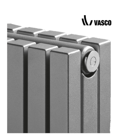 Vasco Verticale Design Radiator Carre CPVN2-ZB H1800 B475  GREY BLUE  9803  (1878 Watt)