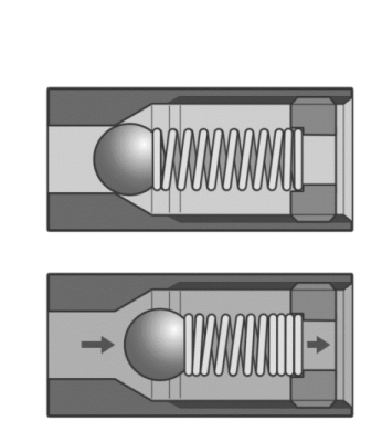 keerklep  met veer 3/8"  voor stookolie