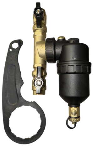 VSO  Vuilafscheider  3/4" met magneet en demontagesleutel