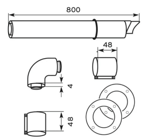 Vaillant Geveldoorvoer Set 60/100 mm (TurboMag) 303807