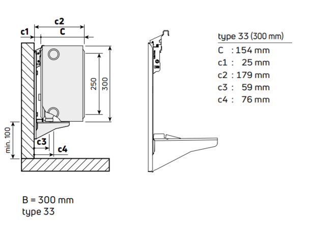 Radson radiator Ramo FLEX 8C  NEW H300 L1800  T33 ( 2365 Watt) 