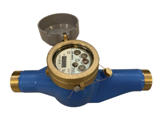 Waterteller 4/4 " koud water incl tellerkoppelingen