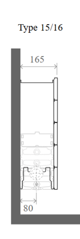 Jaga wandinbouw  Hybrid 40 x 090  x 16 ACO  (  3409 W bij 75/65/20&deg;C)  