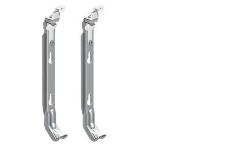 set wandbeugels voor paneelradiator H500 met bovenrooster