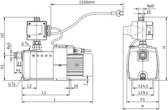 Wilo HiMulti 3C1-24 P pomp 