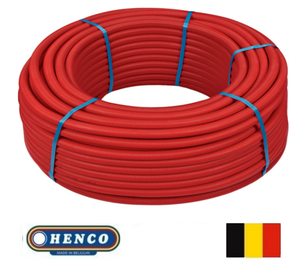 Henco RIXc Buis 26/3 mm met beschermingsmantel ROOD (Rol 50 m) 