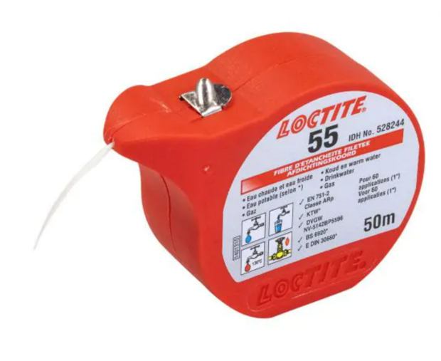 Loctite 55 Vezelkoord 50 m (Gas &amp; Water)
