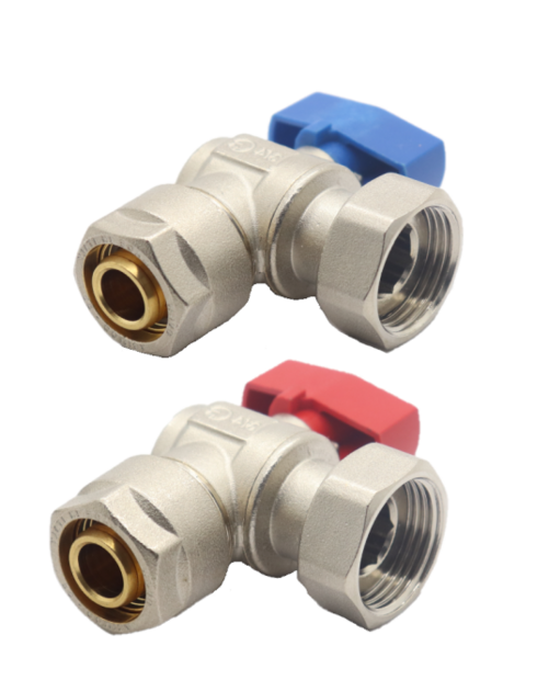 Collector haakse Bolkraan 3/4&quot; losse moer - Alpex 16/2 met  kunststof hendel 