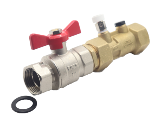 VSO Gekeurde Watertelleraansluitset 1&quot; -  3/4&quot; Met EA-Klep Belgaqua  