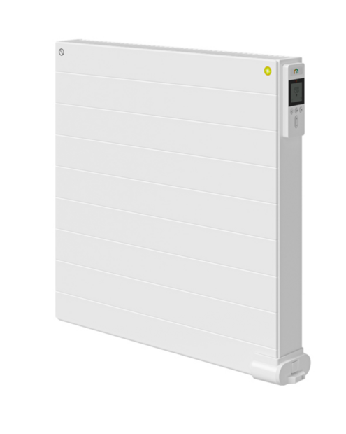 Radson elektrische radiator Yali RAMO PLUS  Electric H600 x B1200 (2000 Watt) MET VLAKKE VOORPLAAT MET LIJNMOTIEF  RAL 9016