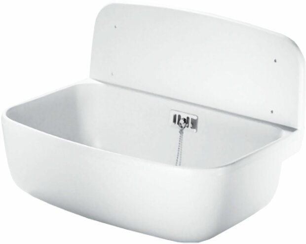 NICOLL UITGIETBAK PP ABU 495 X 345MM MET OVERLOOP &amp; BEVESTIGING WIT  60.001.01