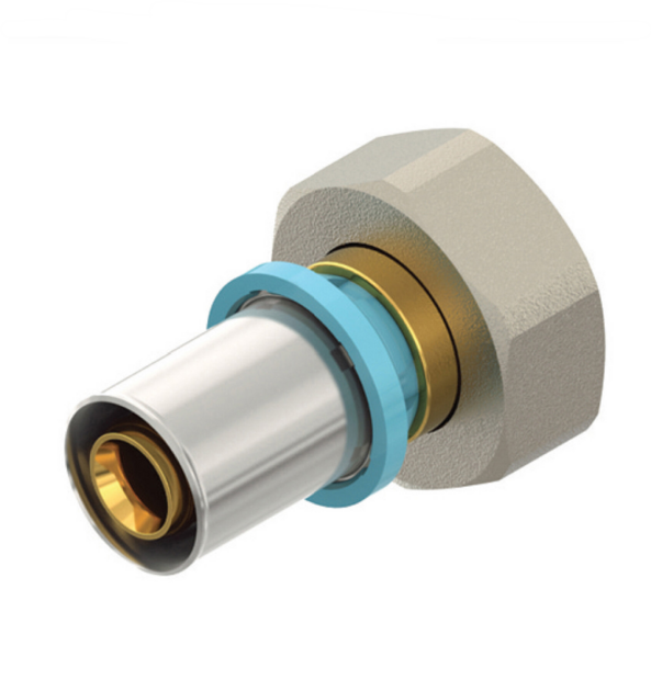 FIV Rechte Perskoppeling EK 3/4&quot; x 20/2 Met Losse Moer