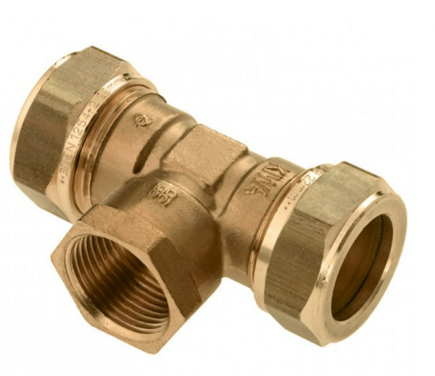Water Knelkoppeling T-stuk 28 x 1/2&quot; x 28 (mm)