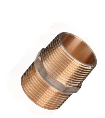 Dubbele Nippel Brons 1/2&quot; lang - Viega