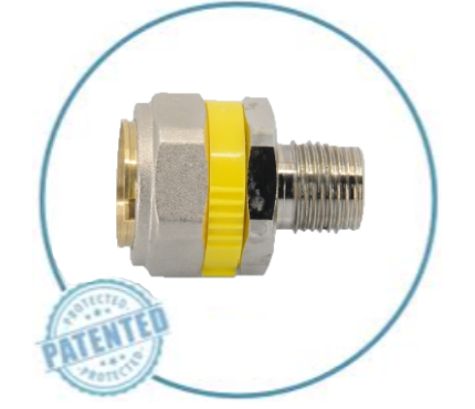 GFS gas aansluitKoppeling Voor PLT DN25 x 1/2&quot;M