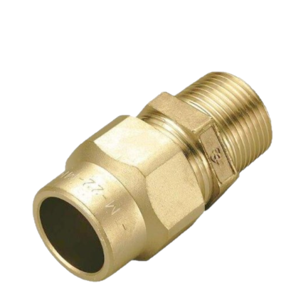 Gas Knelkoppeling Recht 1/2&quot;M x 22 (mm)