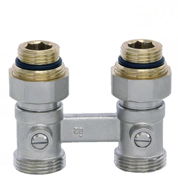 H-Stuk Vloeraansluiting Recht 1/2&quot;x EK