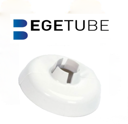 Begetube Afdekplaatje Enkel Wit  15 of 16 mm - 611001115