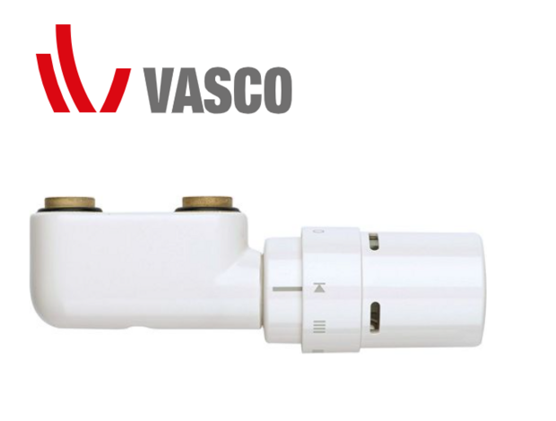 Vasco Design Ventielset Haaks WIT  muuraansluiting 