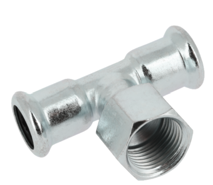Staalverzinkte Persfitting BF T-stuk 28MM - 1/2V - 28MM  301830