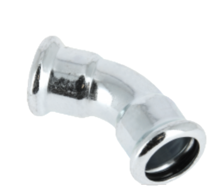 Staalverzinkte Persfitting BF  Bocht 45&deg; VV 22mm  300620