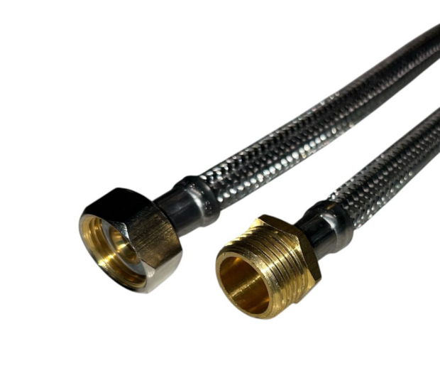 Flexibel Met Inox Omvlechting 1/2&quot;M  - 1/2&quot;F  - 40 cm